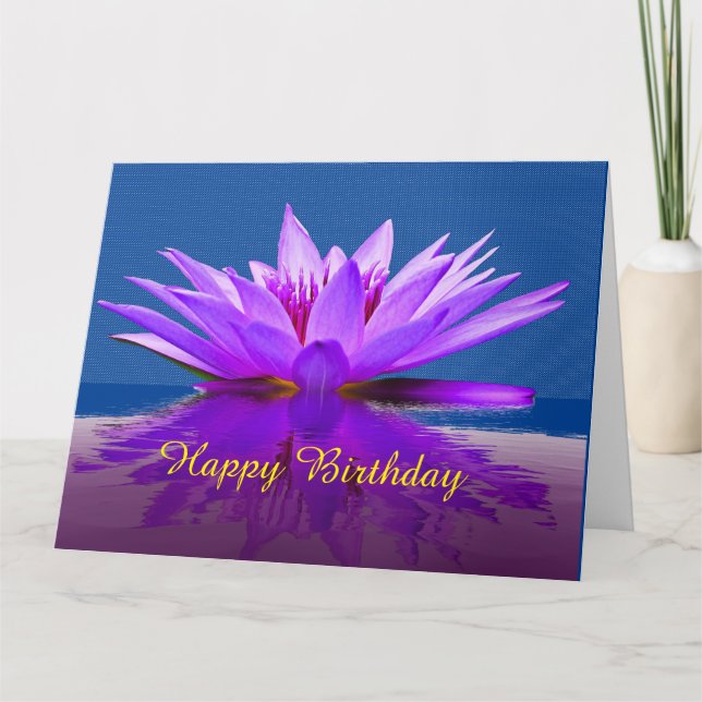 Water Lilly Birthday Card (Front)