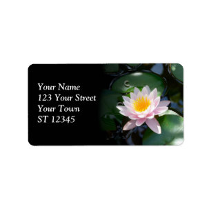 Water Lily Address Label