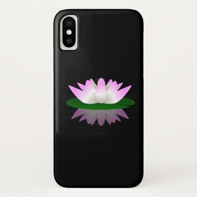 Water lily and Bars Case-Mate iPhone Case (Back)