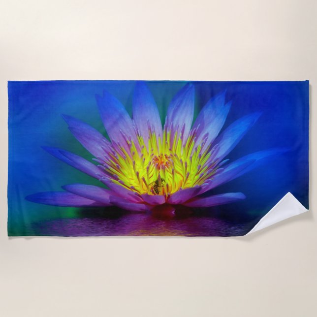 Water Lily Beach Towel (Front)