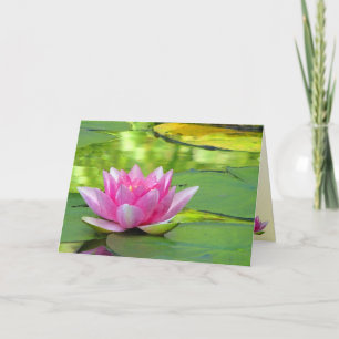 Water Lily Birthday Card