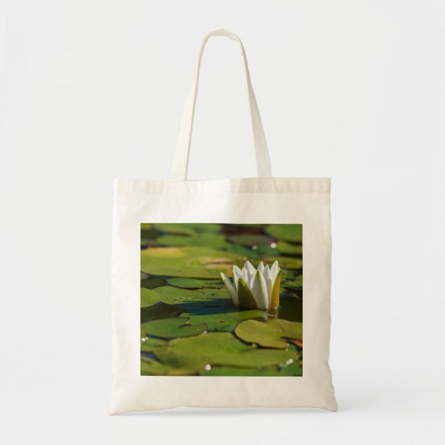 Water Lily Blossom Tote Bag (Front)