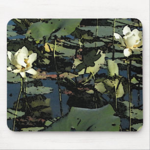 Water Lily Blossoms Mouse Mat