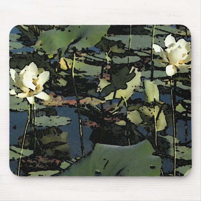 Water Lily Blossoms Mouse Mat (Front)
