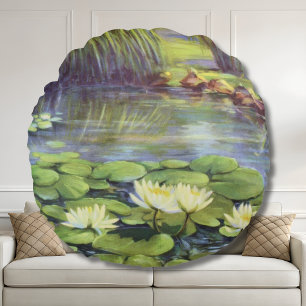 Water Lily by Cargill, 1937 Round Cushion