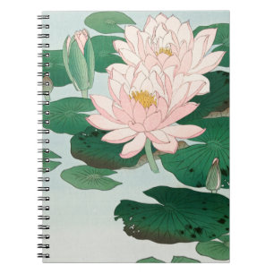 Water Lily by Ohara Koson, Floral Japanese Art Notebook