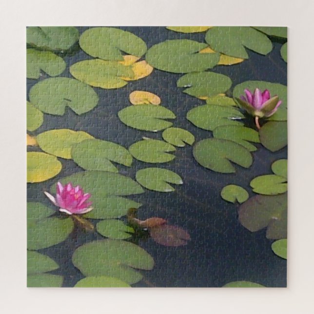 Water Lily Flower Painting Jigsaw Puzzle (Vertical)