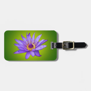 Water Lily Flower Pond Aquatic Purple Water Bloom Luggage Tag