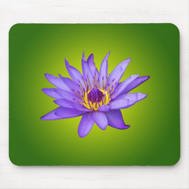 Water Lily Flower Pond Aquatic Purple Water Bloom Mouse Mat (Front)