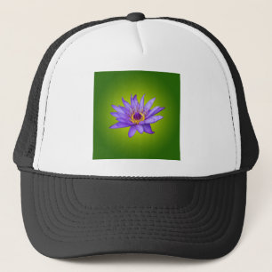 Water Lily Flower Pond Aquatic Purple Water Bloom Trucker Hat