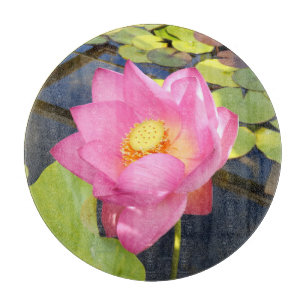 Water Lily Glass Chopping Board