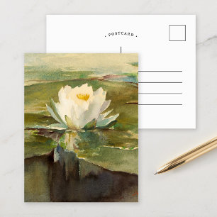 Water Lily in Sunlight   John La Farge Postcard