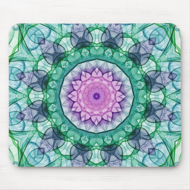 Water Lily kaleidoscope Mouse Mat (Front)