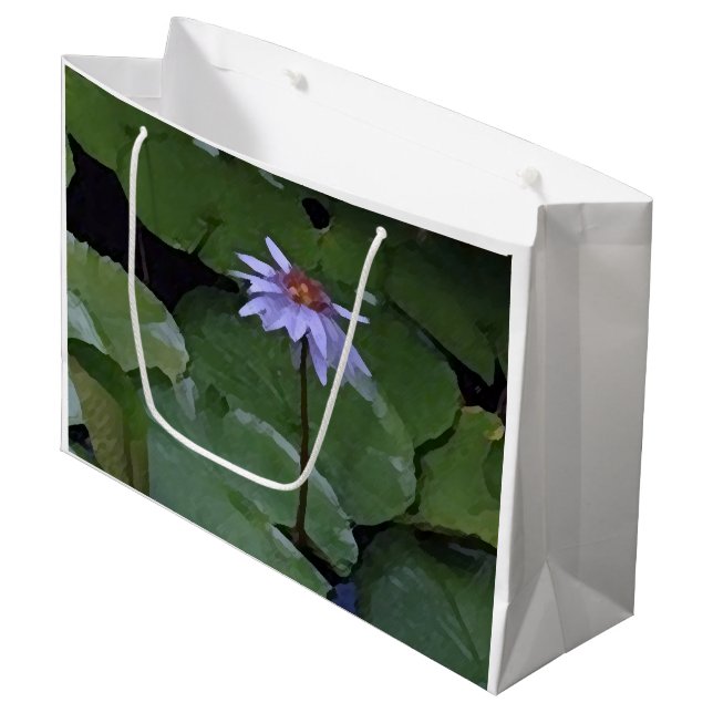Water Lily Large Gift Bag (Front Angled)
