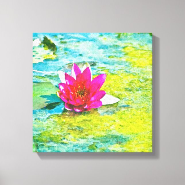 Water Lily Lilypad Canvas Print (Front)