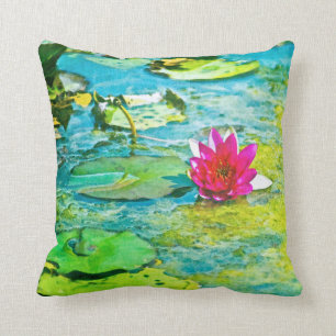 Water Lily Lilypad Cushion