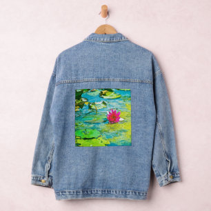 Water Lily Lilypad Denim Jacket