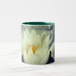 Water Lily Lotus Close Up Personalised    Two-Tone Coffee Mug