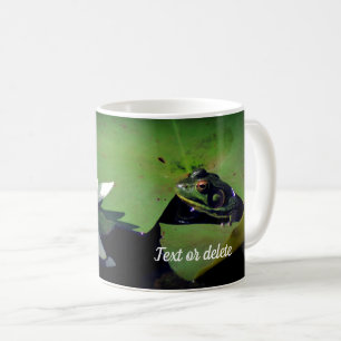 Water Lily Lotus Flower And Frog Personalised Coffee Mug