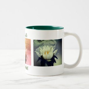 Water Lily Lotus Flower Personalised  Two-Tone Coffee Mug
