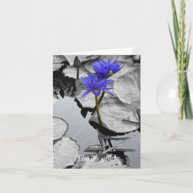 Water Lily Love Thank You Card (Front)
