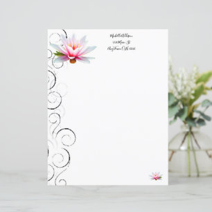 Water Lily Personalised Paper Sheet