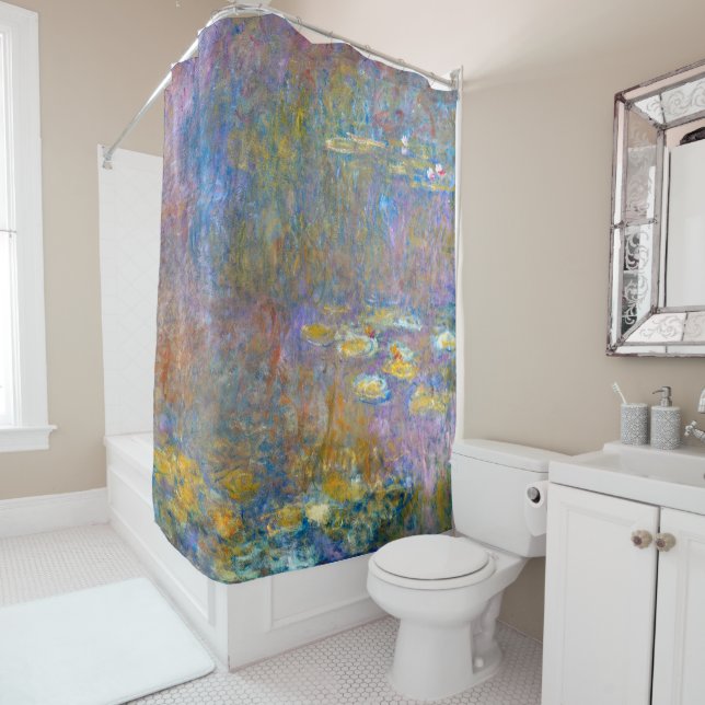 Water Lily Pond at Giverny, Claude Monet Shower Curtain (In Situ)
