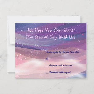 Water Lily Pond Bat Mitzvah Invitation  reply bard