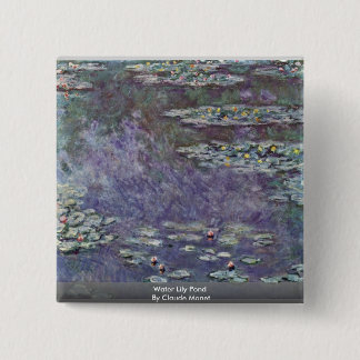 Water Lily Pond By Claude Monet 15 Cm Square Badge