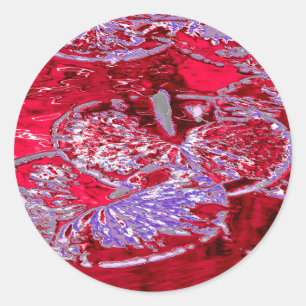 WATER LILY POND CLASSIC ROUND STICKER