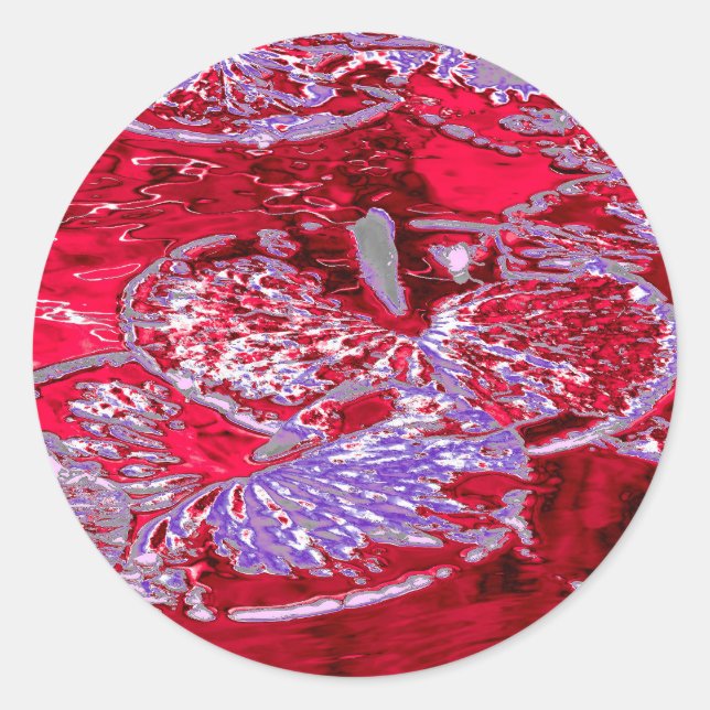 WATER LILY POND CLASSIC ROUND STICKER (Front)