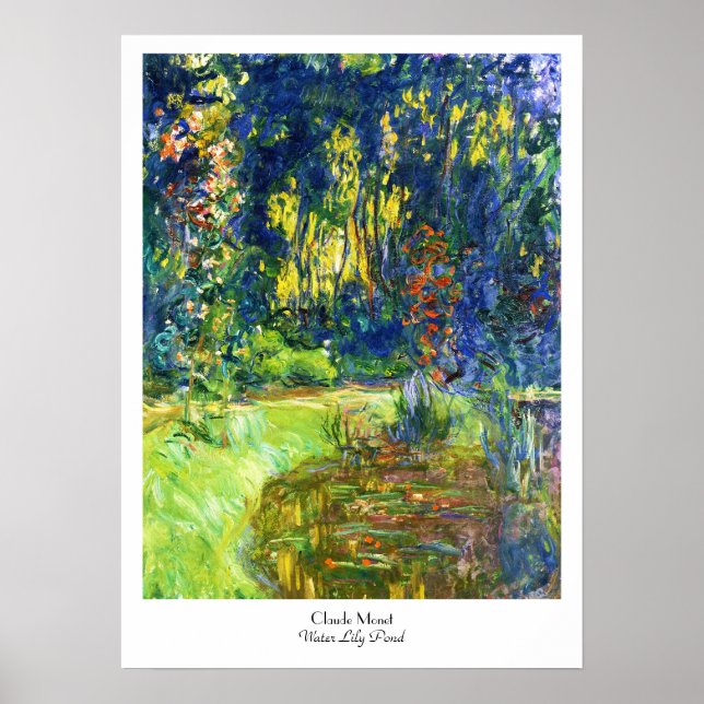 Water Lily Pond Claude Monet cool, old, master, ma Poster (Front)