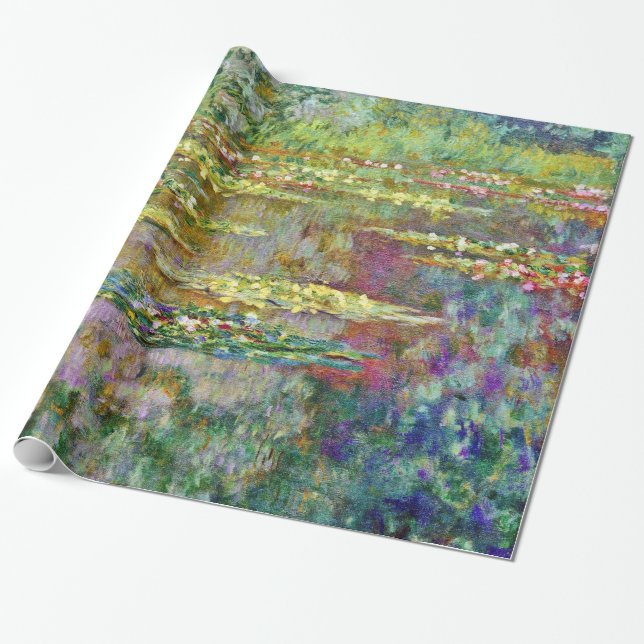 Water Lily Pond Claude Monet Fine Art Wrapping Paper (Unrolled)