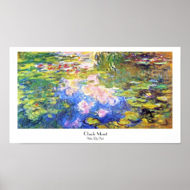 Water Lily Pond Claude Monet Poster (Front)