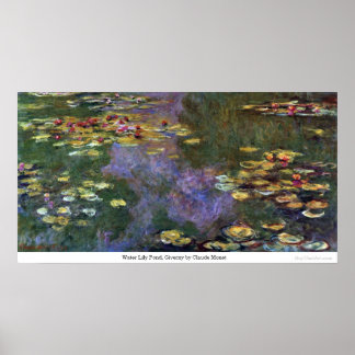Water Lily Pond, Giverny by Claude Monet Poster