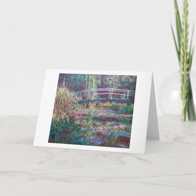 Water Lily Pond (Harmonie Rose), Monet Card (Front)