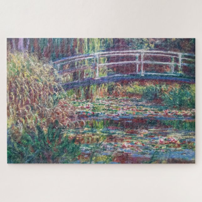 Water Lily Pond (Harmonie Rose), Monet Jigsaw Puzzle (Horizontal)