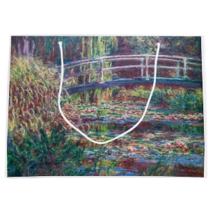 Water Lily Pond (Harmonie Rose), Monet Large Gift Bag
