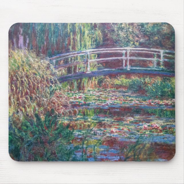 Water Lily Pond (Harmonie Rose), Monet Mouse Mat (Front)