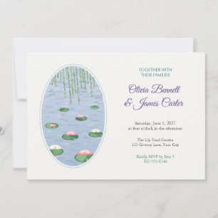 Water Lily Pond Impressionist Wedding Invite