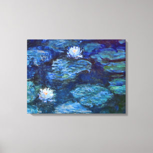 Water Lily Pond in Blue by Claude Monet Fine Art Canvas Print