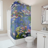 Monet Shower Curtain, Claude Monet, Monet Painting, Impressionist Art, Green Shower Curtain, Bathroom Art, Art online Shower Curtain, Monet Art