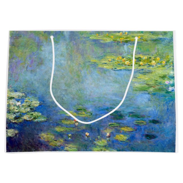 Water Lily Pond, Monet Large Gift Bag (Front)