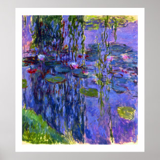 Water Lily Pond Reflections Claude Monet Fine Art Poster