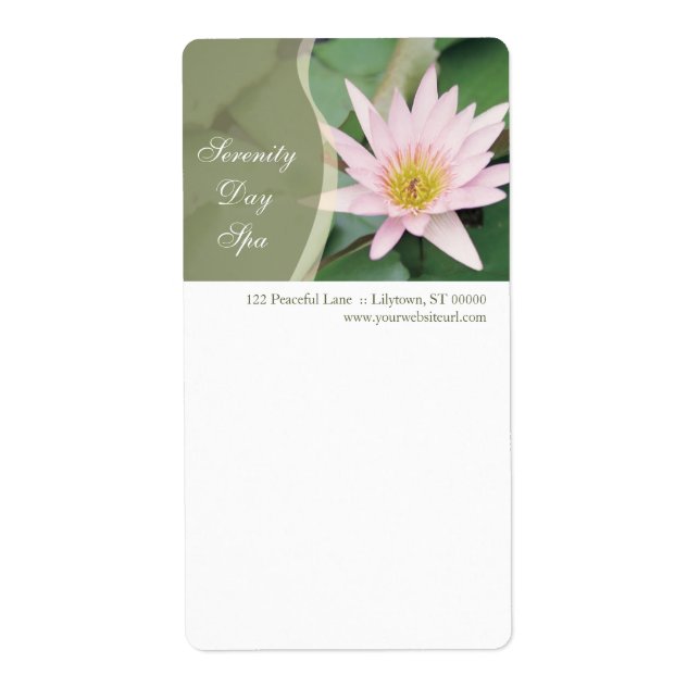 Water Lily Shipping Label (Front)