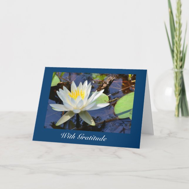 Water Lily Thank You Card (Front)