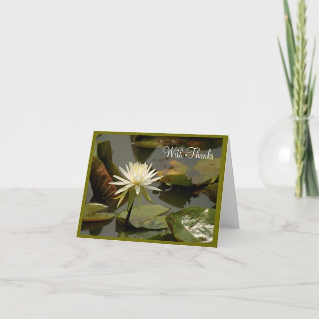 Water lily thank you. thank you card (Front)