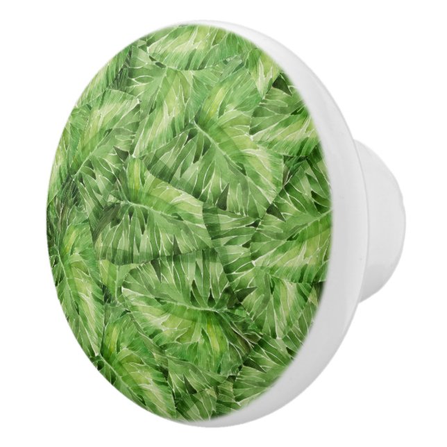 water-lily watercolor ceramic knob (Right)