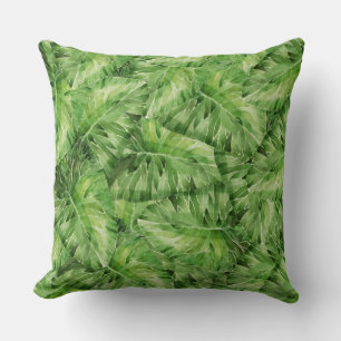 water-lily watercolor cushion