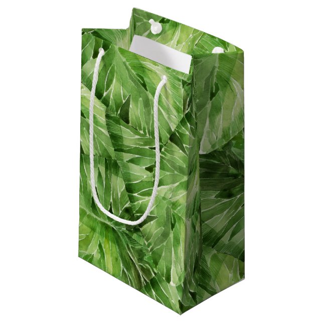 water-lily watercolor small gift bag (Front Angled)